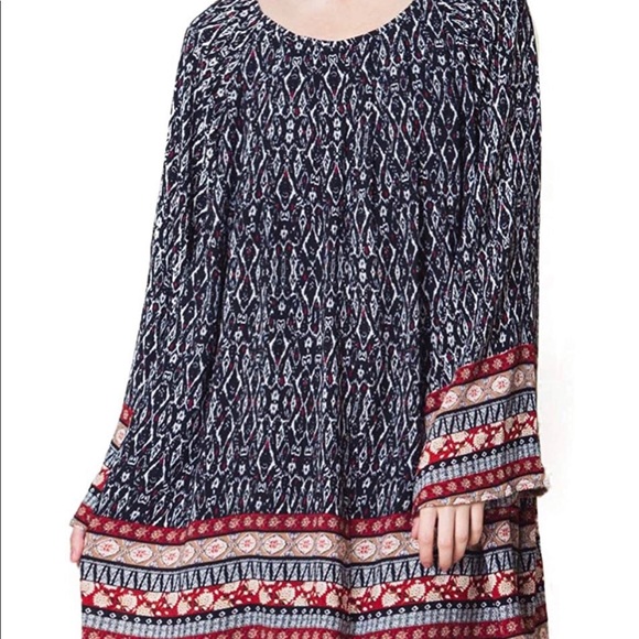 Loveriche | Boho Flowy Print Mini Dress - Picture 2 of 8